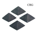 SET OF 4 - Unpolished Shungite Pyramids / 25mm AVG