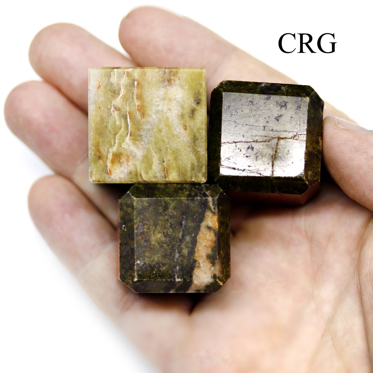 SET OF 4 - Vesuvianite Cubes / 30-40mm AVG