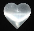 SET OF 4 - White Selenite Heart / 50-60mm AVG
