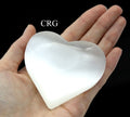 SET OF 4 - White Selenite Heart / 60-70mm AVG