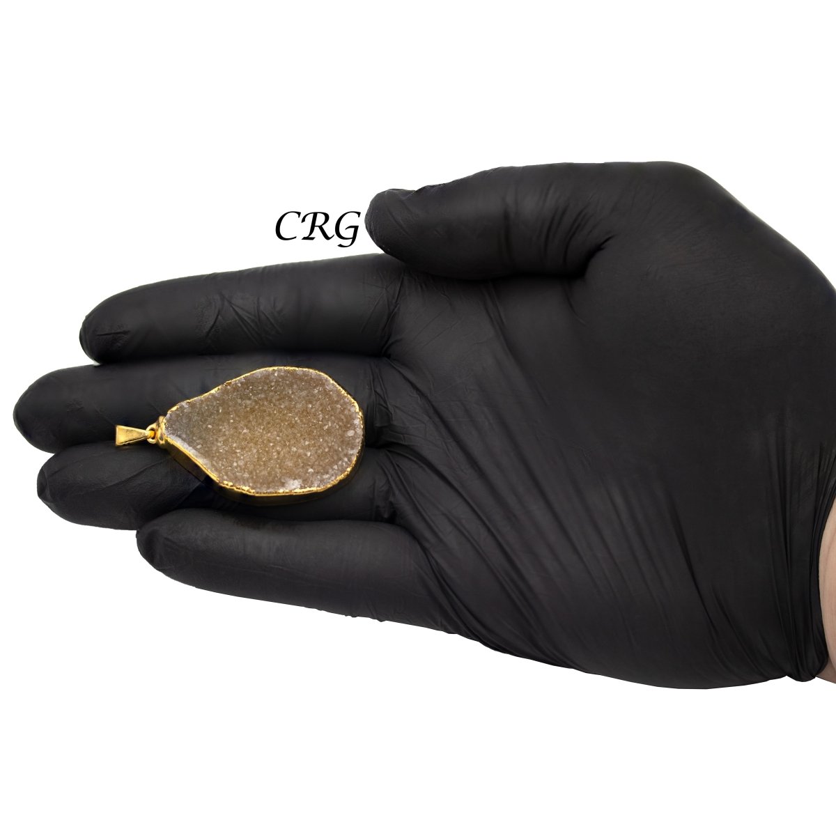 SET OF 4 - XLarge Gold Plated Druzy Pendant 40-50mm AVG (INJD)