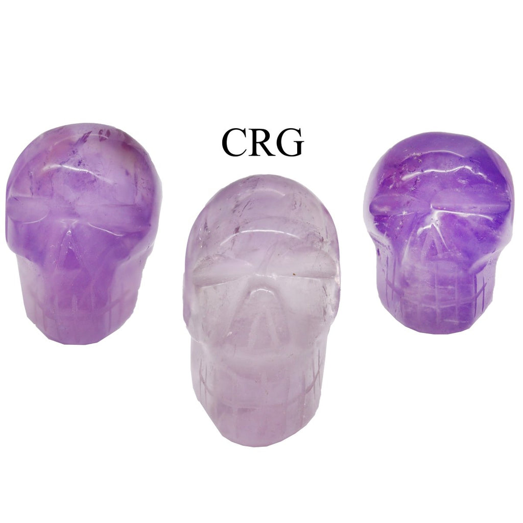 SET OF 5 - Amethyst Gemstone Skull / 30mm AVG