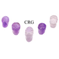SET OF 5 - Amethyst Gemstone Skull / 30mm AVG