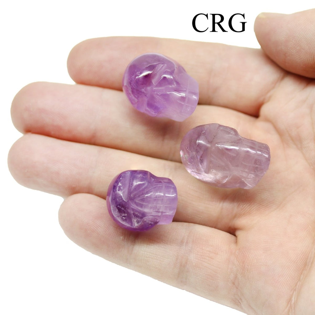 SET OF 5 - Amethyst Gemstone Skull / 30mm AVG