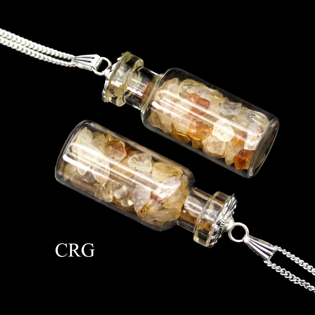 Citrine Chip Bottle Pendants - Set of 5 (INJD)