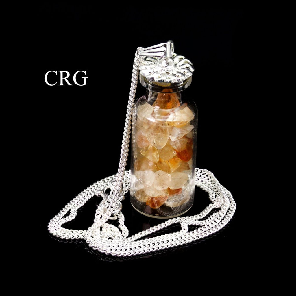 Citrine Chip Bottle Pendants - Set of 5 (INJD)