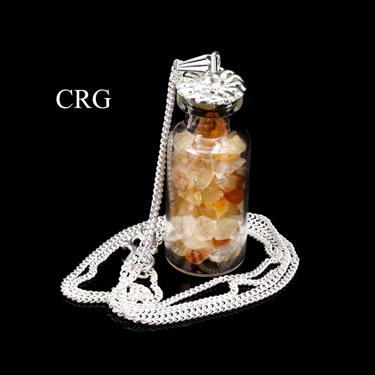Citrine Chip Bottle Pendants - Set of 5 (INJD)