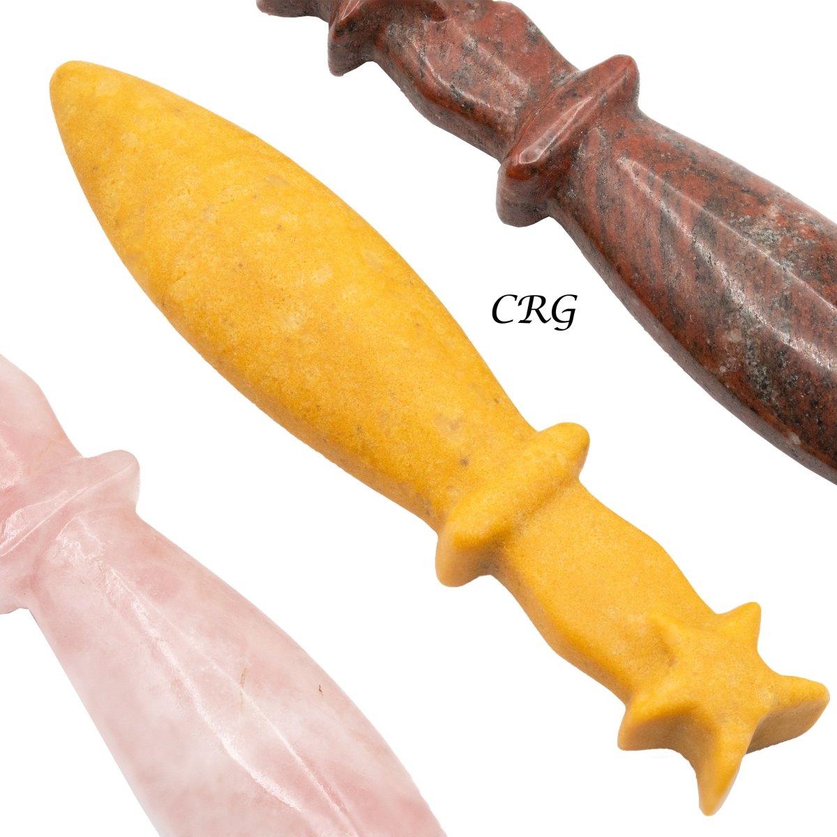Set of 5 Crystal Knife Carving