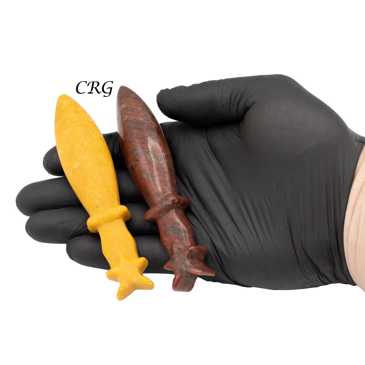 Set of 5 Crystal Knife Carving
