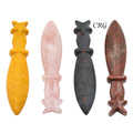 Set of 5 Crystal Knife Carving