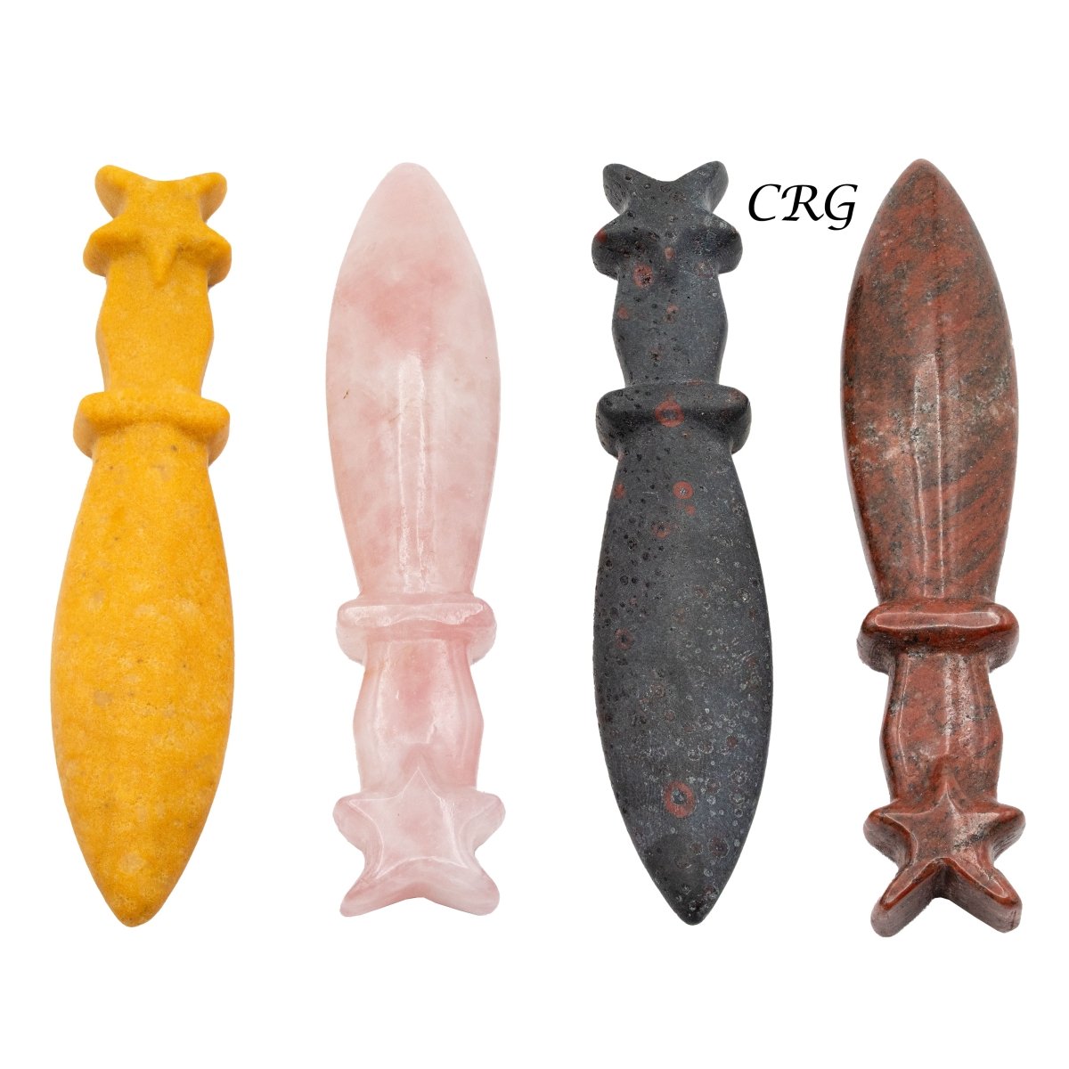Set of 5 Crystal Knife Carving