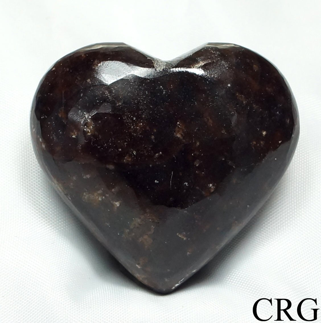 SET OF 5 - Garnet Gemstone Puffy Heart / 1-2" AVG