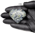 Set of 5 - Kambaba Jasper Puffy Gemstone Heart / 1.5-3" AVG