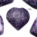 Set of 5 - Lepidolite Puffy Heart / 1-1.5" AVG