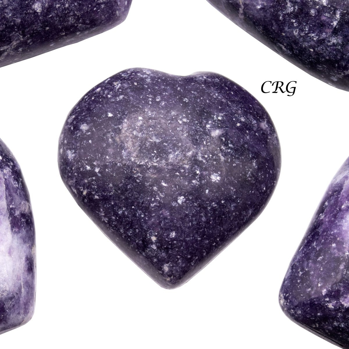 Set of 5 - Lepidolite Puffy Heart / 1-1.5" AVG