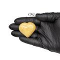 SET OF 5 - Pale Yellow Quartz Puffy Gemstone Hearts / 1-2" AVG