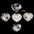 SET OF 5 - Rainbow Moonstone Puffy Gemstone Heart / 1.5" AVG