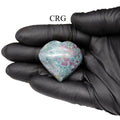 Set of 5 - Ruby Kyanite Puffy Gemstone Heart / 1.5" AVG