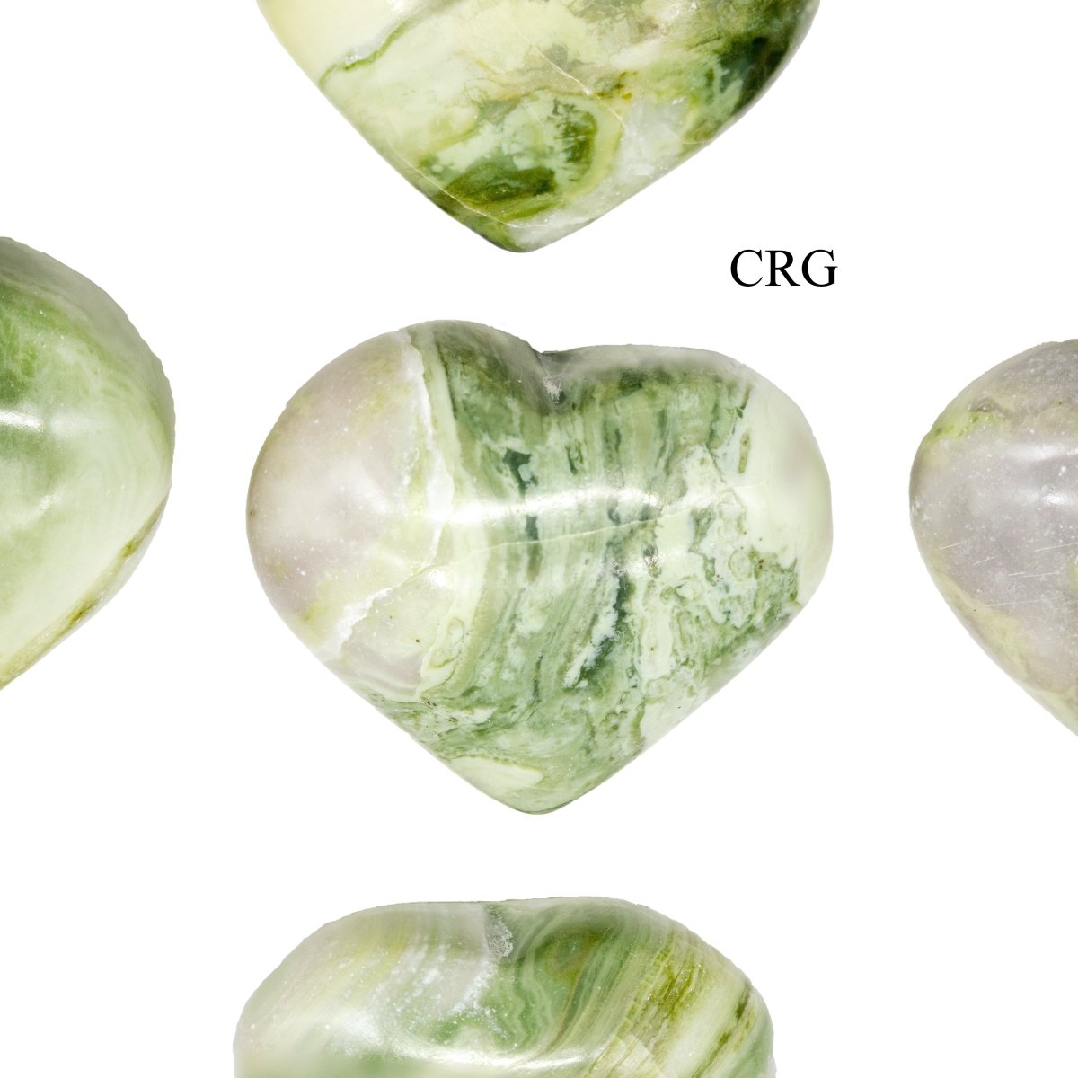 Set of 5 - Serpentine Small Puffy Heart / 1.5" Avg
