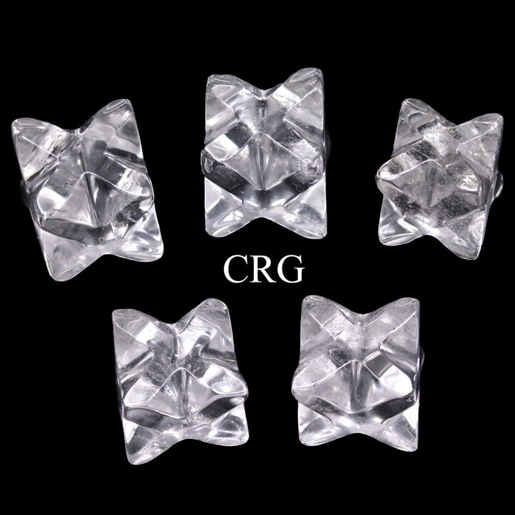 SET OF 5  - Smoky Quartz Mini Merkabas / 18mm Avg