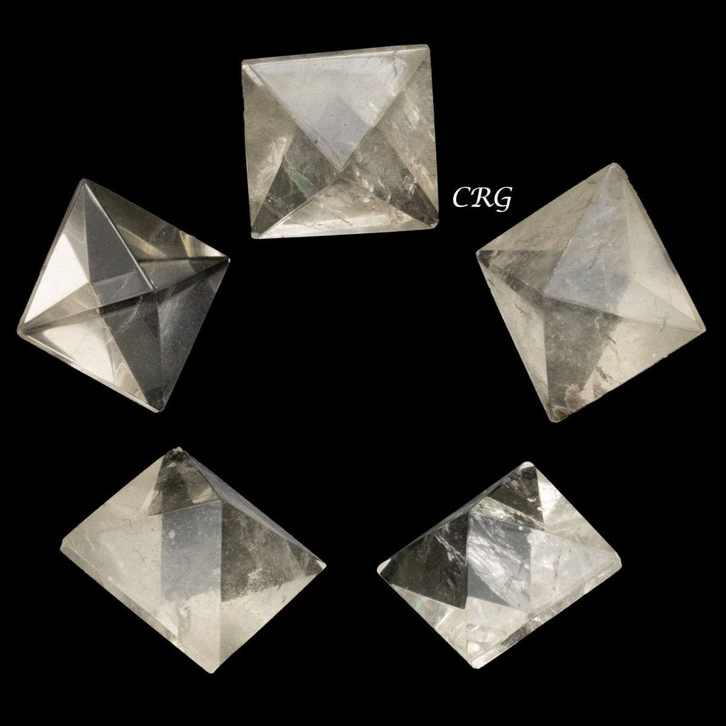 SET OF 5 - Smoky Quartz Octahedron from Brazil / 35 x 25 mm Avg