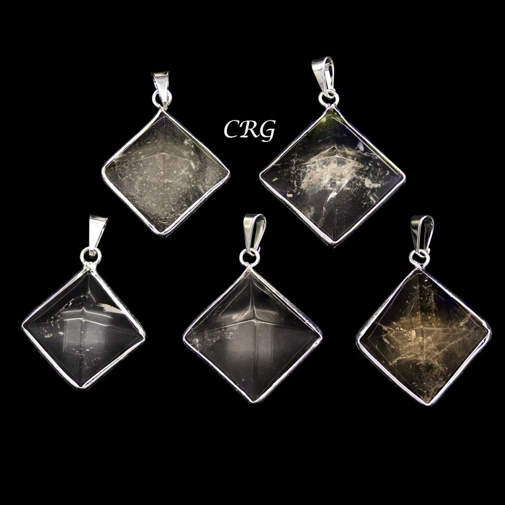 Smoky Quartz Pyramid Pendants - 35-45 mm - SET OF 5