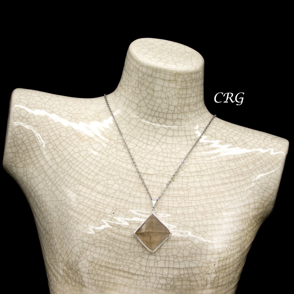 Smoky Quartz Pyramid Pendants - 35-45 mm - SET OF 5