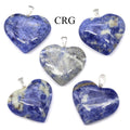 SET OF 5 - Sodalite Gemstone Heart Pendant from Brazil
