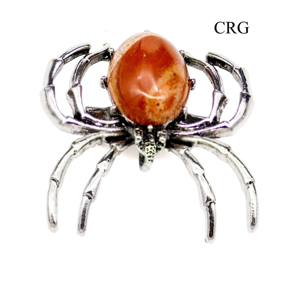 SET OF 6 - Assorted Gemstone Spider Pins / Pendants | 2" Avg