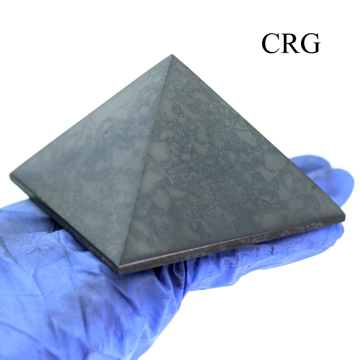 Shungite Polished Pyramid (1 Piece) Size 8 cm Crystal Gemstone Decor