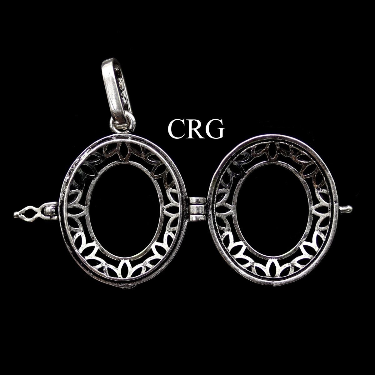 Silver Plated Filigree Cabochon Pendant Frame (1 Inch) (4 Pieces) (INJD)