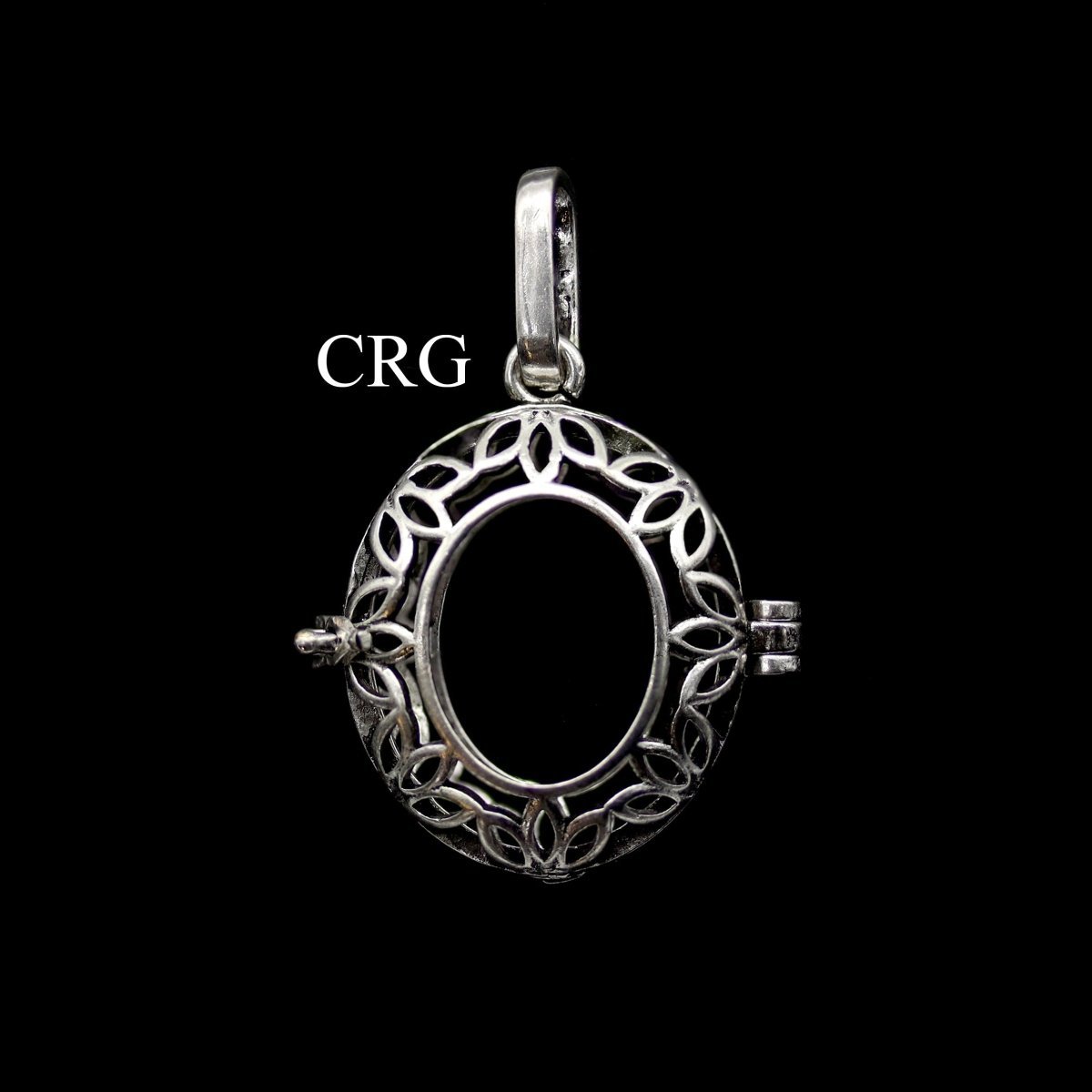 Silver Plated Filigree Cabochon Pendant Frame (1 Inch) (4 Pieces) (INJD)