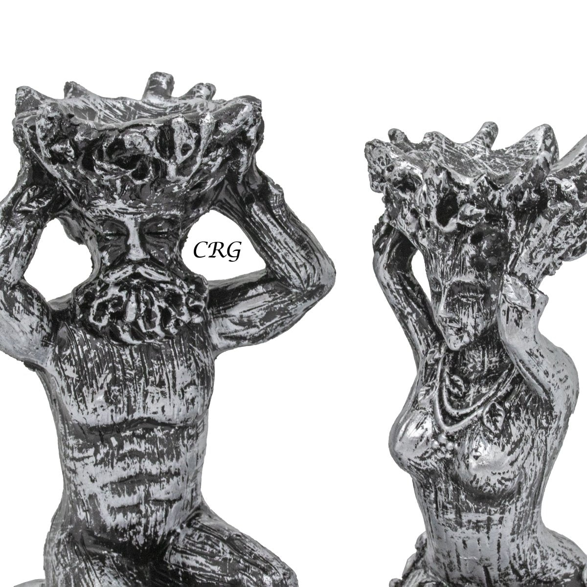Silver Tree People Sphere Stand Set of 2