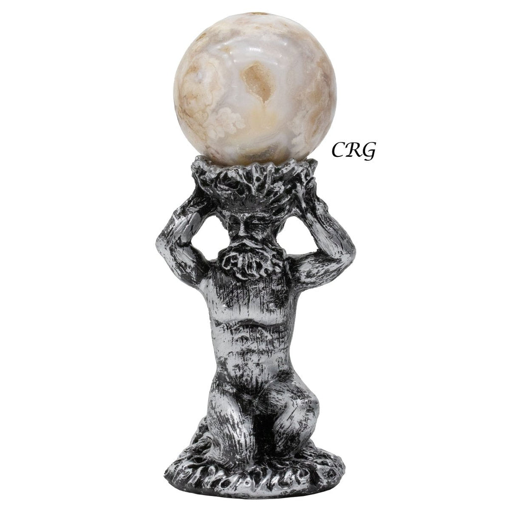 Silver Tree People Sphere Stand Set of 2