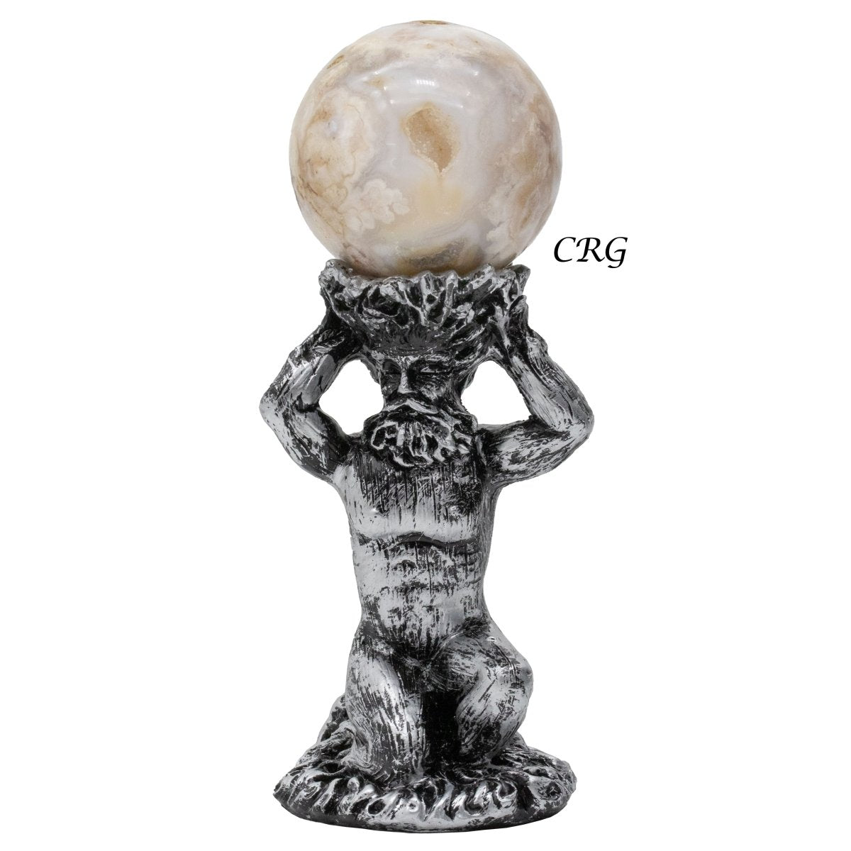 Silver Tree People Sphere Stand Set of 2