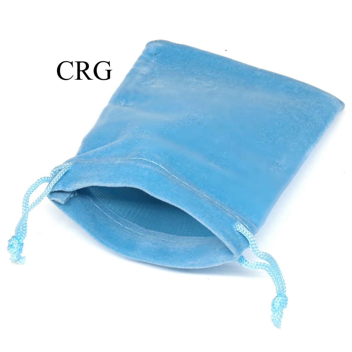 Sky Blue Plush Velvet Pouch 3 by 4 Inches (1 Piece)