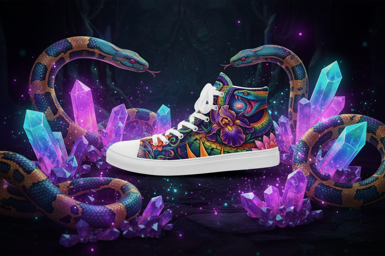Slither In Paradise — Left Shoe Mockup