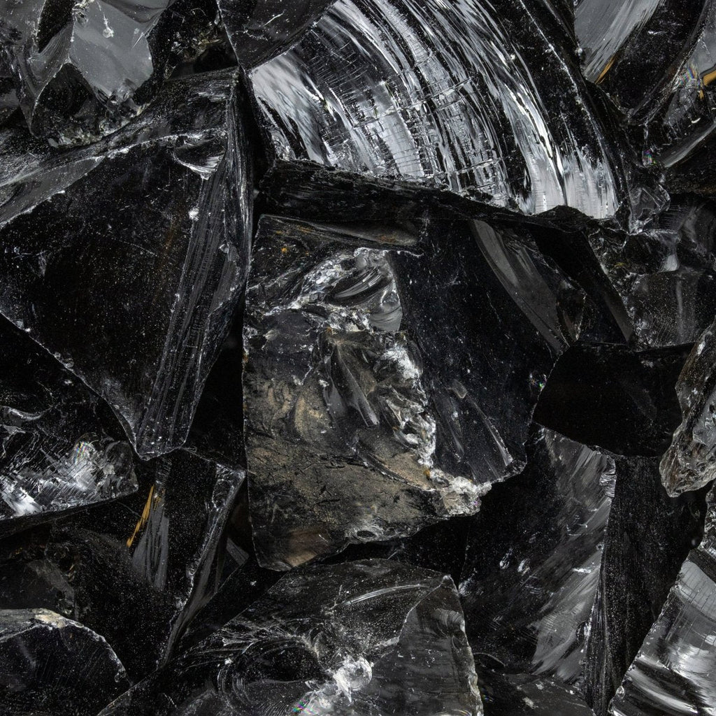 Smoky Obsidian Rough (Size 1 to 2 Inches) Bulk Wholesale Lot Crystal