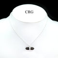 Smoky Quartz Double Terminated Necklace with Silver Plating (17 Inches) (1 Piece)