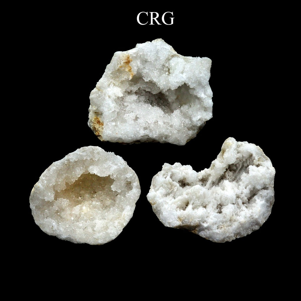 Snow Quartz Geode Halves (Matching Pair) / 2.5"-3.5" avg.