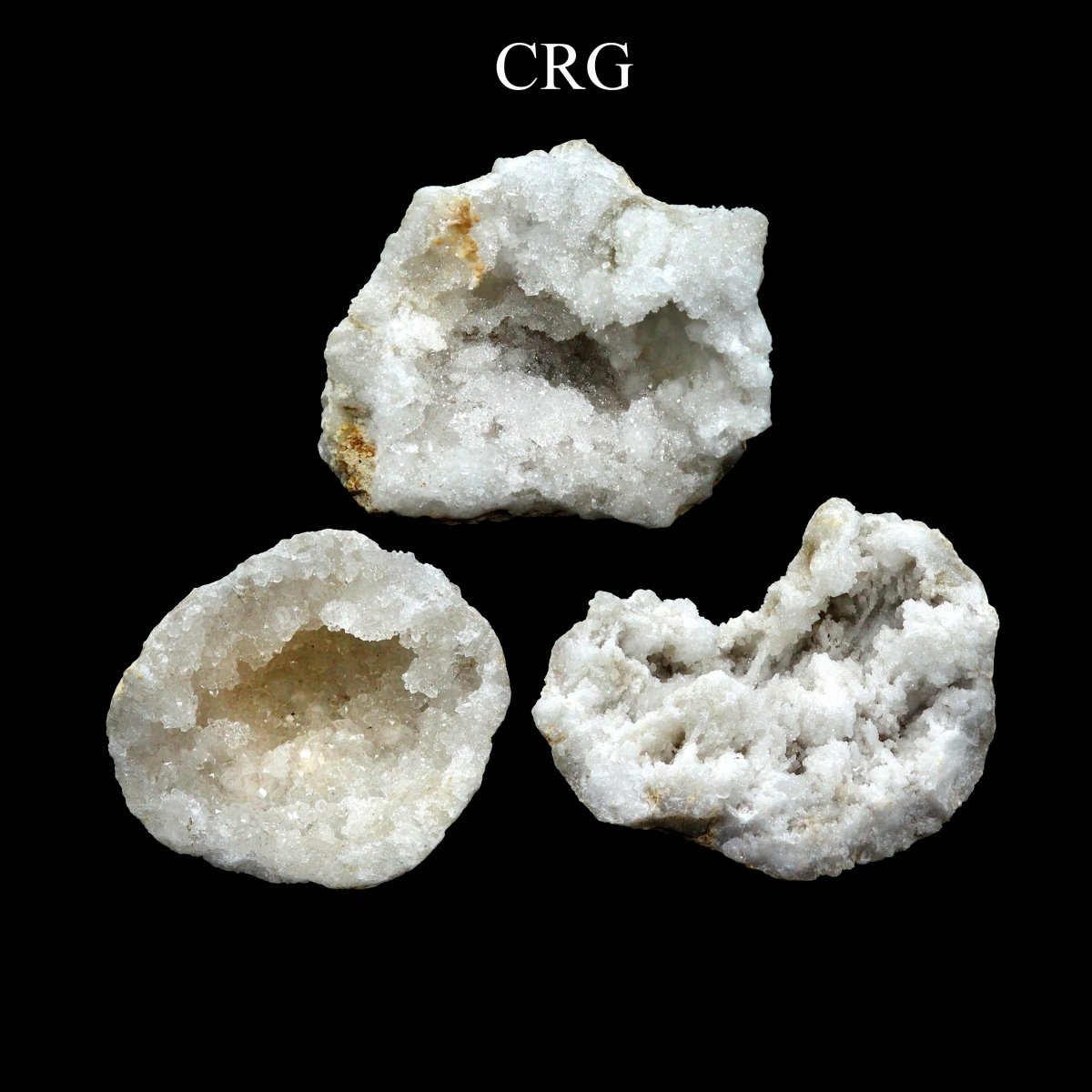 Snow Quartz Geode Halves (Matching Pair) / 2.5"-3.5" avg.