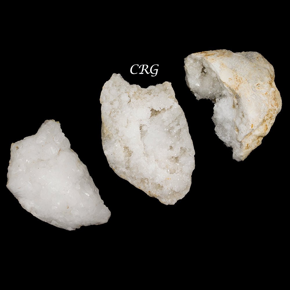 Snow Quartz Geode Halves (Matching Pair) / 2.5"-3.5" avg.