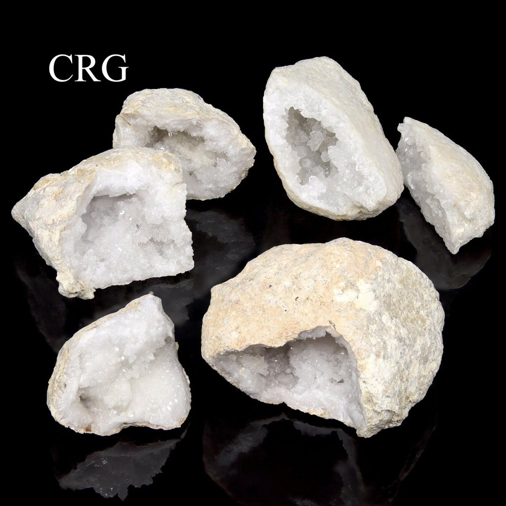 Snow Quartz Geode Halves (Matching Pair) / 2.5"-3.5" avg.