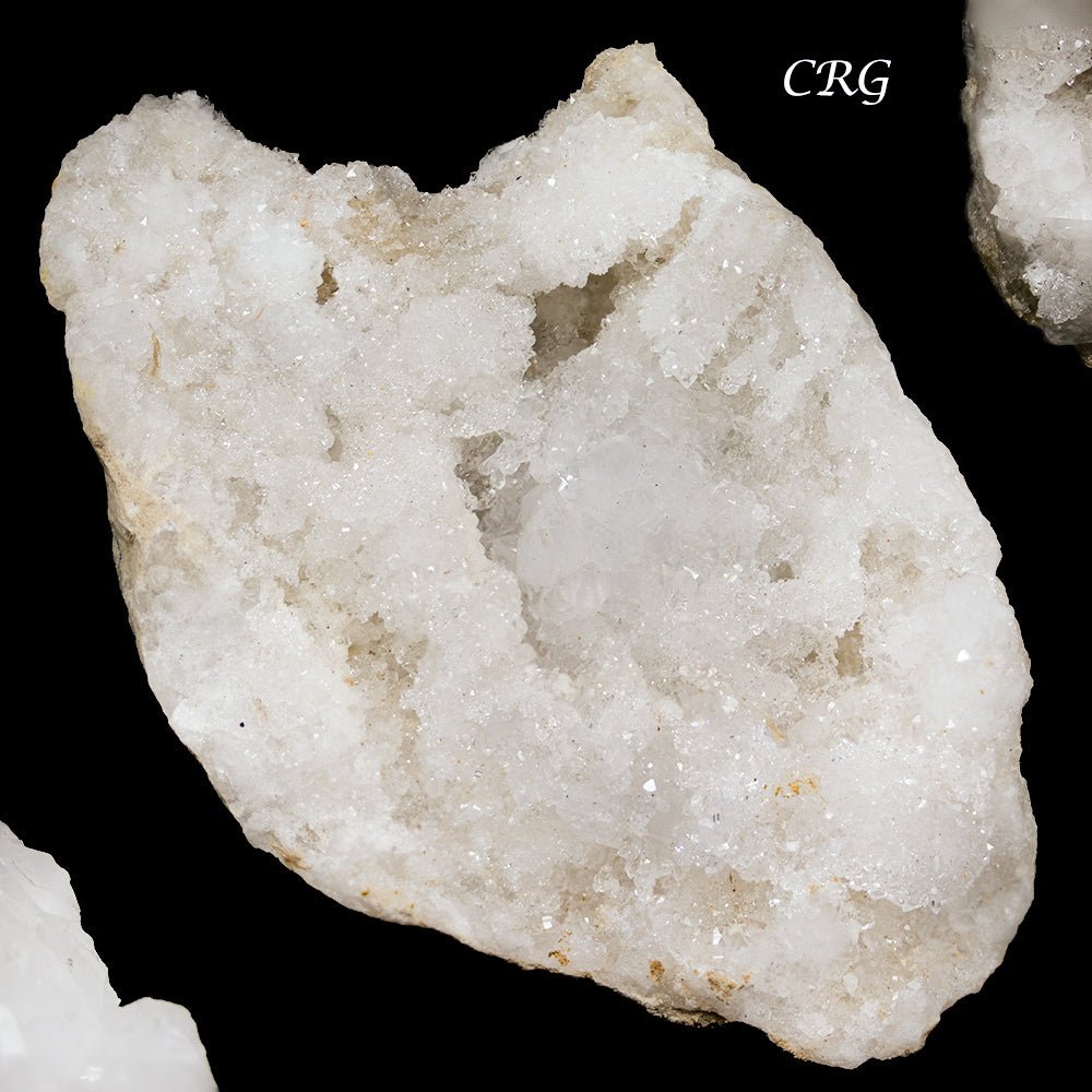 Snow Quartz Geode Halves (Matching Pair) / 2.5"-3.5" avg.