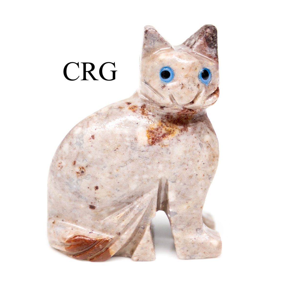 Soapstone Cats (10 Pieces) Size 1.5 Inches Crystal Gemstone Animal Carvings