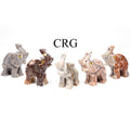 Soapstone Elephants (10 Pieces) Size 1.5 Inches Crystal Gemstone Animal Carvings