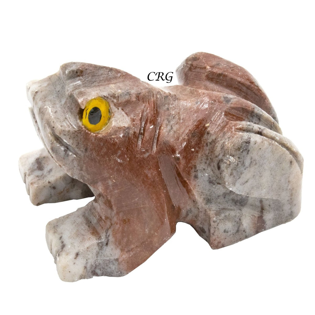Soapstone Frogs (10 Pieces) Size 1.5 Inches Crystal Gemstone Animal Carvings