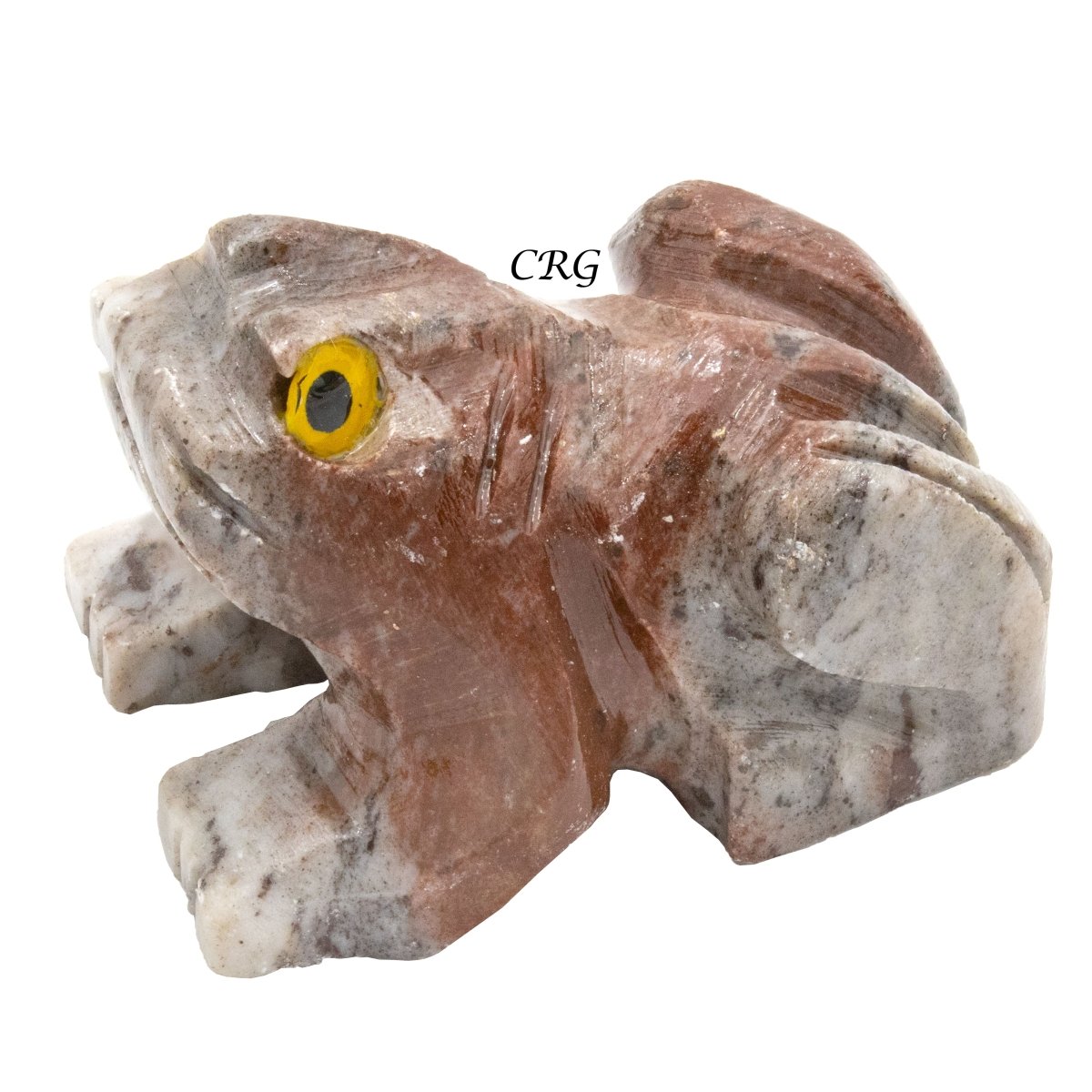 Soapstone Frogs (10 Pieces) Size 1.5 Inches Crystal Gemstone Animal Carvings