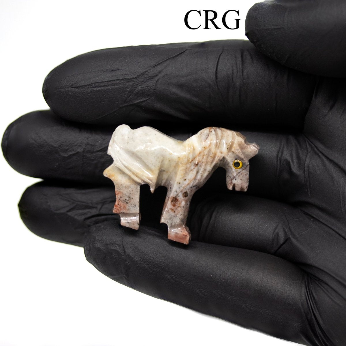 Soapstone Horses (10 Pieces) Size 1.5 Inches Crystal Gemstone Animal Carvings