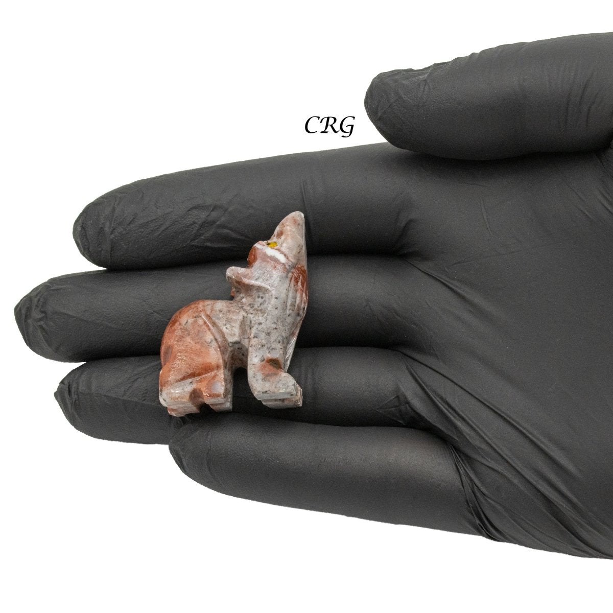 Soapstone Wolf (10 Pieces) Size 1.5 Inches Crystal Gemstone Animal Carvings